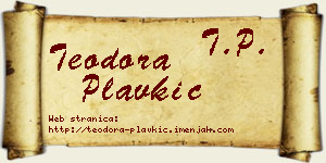 Teodora Plavkić vizit kartica